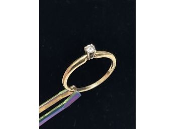 Simple And Stunning 14K Brilliant Cut Diamond Solitaire Ring