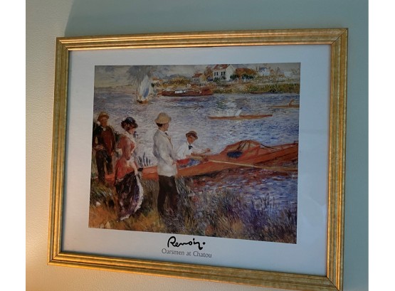A Framed Print ' Oarsmen At Chatou'  By Renoir