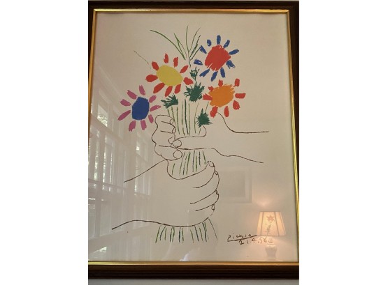 Pablo Picasso Bouquet Of Peace 1958 Lithograph Image MCM Print