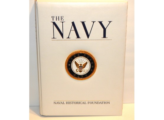 Nice Large Padded The Navy Hard Cover Table Book With Medallion