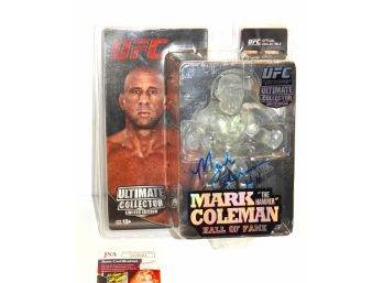 Signed UFC Heavy Weight Champ Mark The Hammer Coleman Action Figure With JSA COA