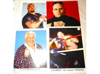 Lot Of 4 8 X 10 WWF Promo Photos Bam Bam Blassie & More