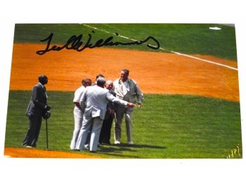 Signed Photo Of Ted Williams Of Old Timers Day