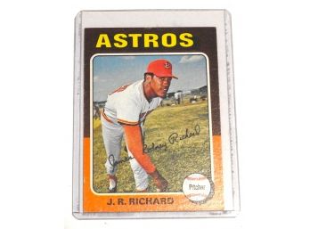 RARE 1975 Topps Pitching Ace JR Richards Baseball Card