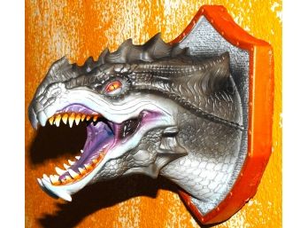 Cool Lates Foam Highly Detailed Dragon Head Pertruding From Wall