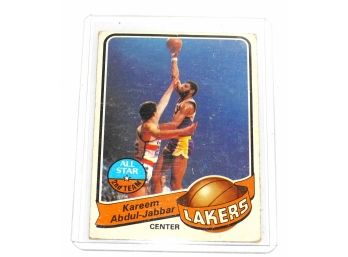 1979 LA Lakers HOFer Kareem Abdul Jabbar Basketball Card