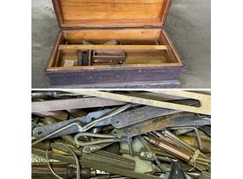 A Great Vintage Tool Box With Tools