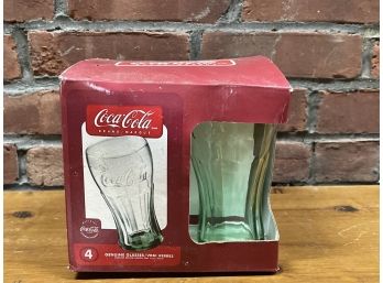 Four Coca Cola Glasses In Original Box