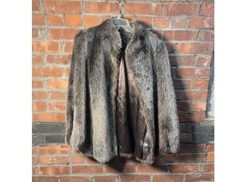 A Vintage Hillmoor Faux Fur Coat, New York
