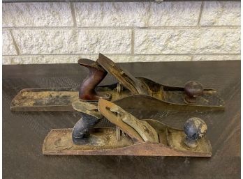 Two Antique Planers, Bailey #7, Stanley Handyman