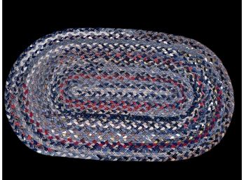 A Vintage Braided Rug, 48x28 Inches