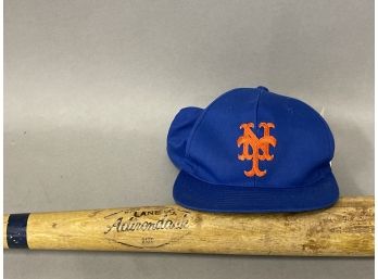 Lane Adirondack Bat & New With Tags Mets Hat