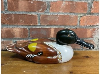 A Beautiful Wood Carved Duck