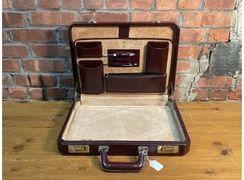 Top Grain Leather Suede Lined Vintage Briefcase
