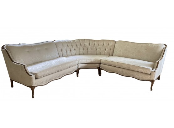 Vintage Three Piece French Provential Curved Sofa