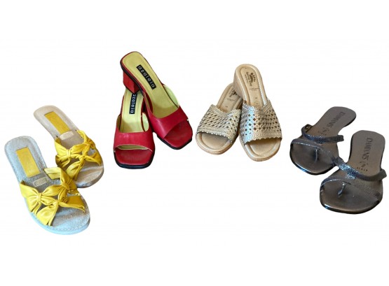 Ladies Shoe Lot - Slides & Sandals 4 Pair