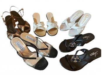 Ladies Shoe Lot- Straps & Sandals 5 Pair