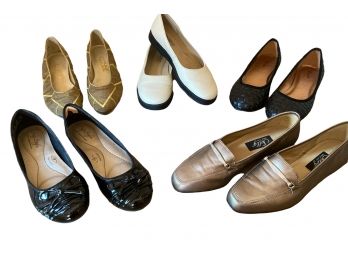 Ladies Shoe Lot -Flats & Low Heels 5 Pair
