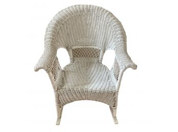 Vintage White Wicker Chair