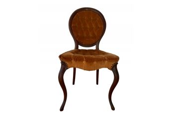 Antique Victorian Velvet Slipper Chair