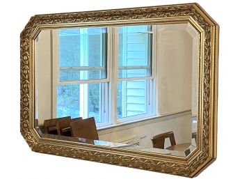 Mid Century Ornate Gilt Beveled Mirror