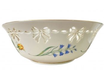 Vintage Lenox Fine Bone China  'Victorian Rose' Pierced Bowl