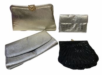 Metallics And Beads Evening Bags - 4 Pieces