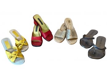 Ladies Shoe Lot - Slides & Sandals 4 Pair