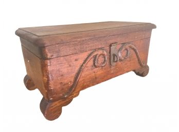 Antique Wooden Jewelry Box