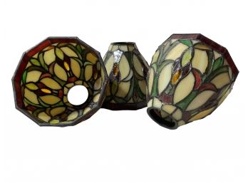 3 Stained Glass Lamp Shades