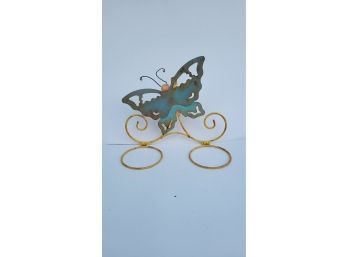Wall Mount Flower Pot Holder Butterfly In Metal