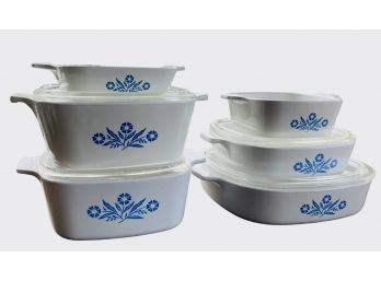 Corning Set 10 Pieces 6 Dishes With 4 Lids