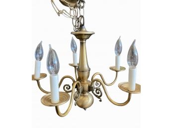 Very Nice 5 Light Single Tier Candelabra Candle Style In Brass? Finish