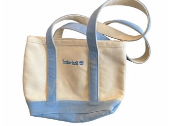 Barley Used Timberland Canvas Bag With Blue Trim