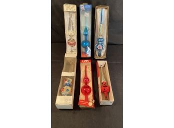 A Fantastic Group Of Old And Vintage Tree Top Ornaments - USA & GERMANY MADE