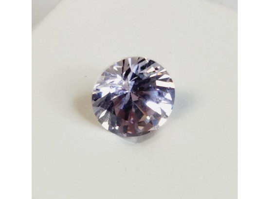 2 Carat --- 8mm Round Diamond Cut White YAG (Yttrium Aluminum Garnet)  Loose Gemstone