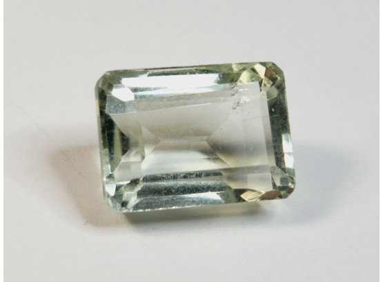 5 Carat ---14x9mm Emerald  Cut Prasiolite (Green Amethyst)  Loose Gemstone