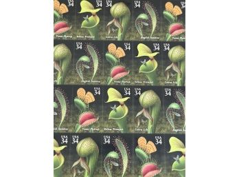 Carnivorous Plants  2003 Scott #3528-   34 Cent  Full Sheet Of 20 Stamps  SEALED