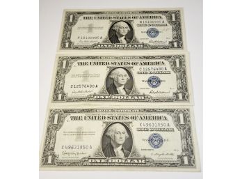 3  - 1957 $1 Silver Certificates