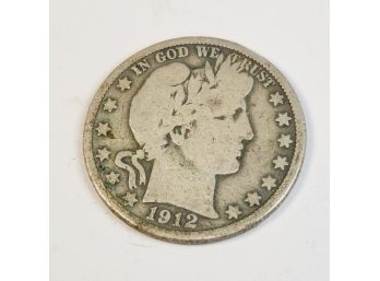 1912-D Barber Half Dollar Silver