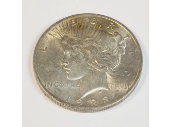 1923-p Peace Dollar Silver (99 Years New) AU