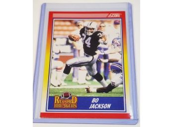 1990 Score Football BO JACKSON RB Record Breaker Card #591 Raiders NFL