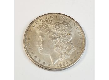 1884-O Morgan Silver Dollar Graded AU