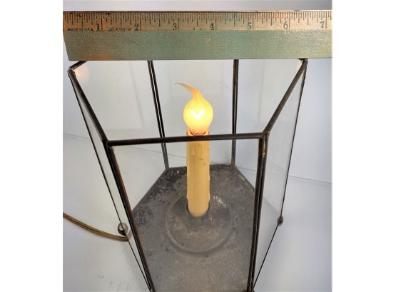 VINTAGE CANDLE STYLE TABLE LAMP & PICTURE FRAME
