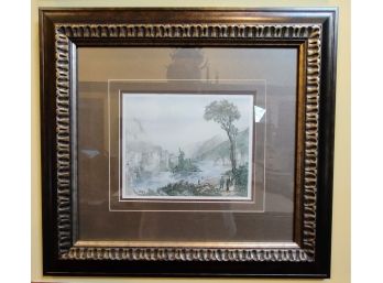 BEAUTIFUL PRINT IN BRONZETONE COLOR FRAME - # 21 - IN EXCELLENT CONDITION