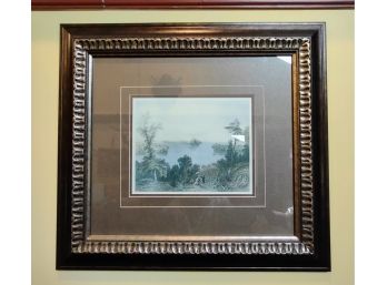BEAUTIFUL PRINT IN BRONZETONE COLOR FRAME - # 18 - IN EXCELLENT CONDITION