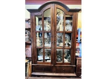 VINTAGE CHINA CABINET WITH LIGHTING - DISHES NOT INCLUDED