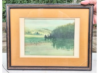 VINTAGE WATERCOLOR SIGNED BY ARTIST # 4