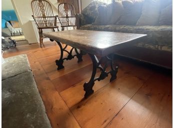 Iron And Wood Coffee Table