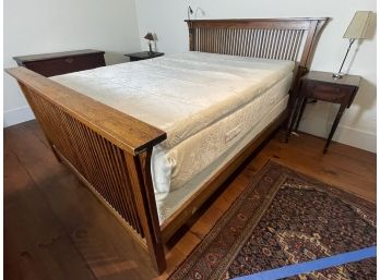 Stunning Mission Style Queen Bed With Mattress And Box Spring